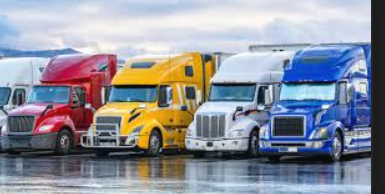 Semi truck repair Maryland - colorful Peterbilt and Kenworth tractors